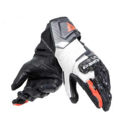 Dainese CARBON 4 LONG LADY sportovní rukavice bílé/fluo-červené vel.S